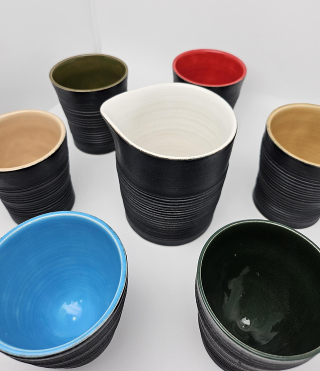 Ensemble tasses en grès 