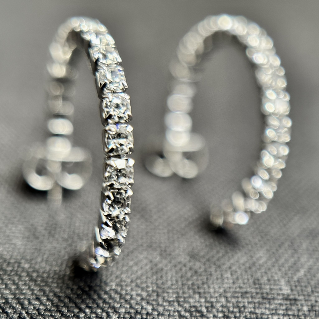 FLEXI CREOLE  silberfarben, Crystal, klar