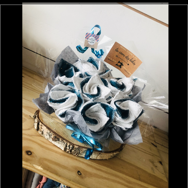 Bouquet de rose lingettes coton