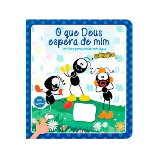 Livro de pintar com agua - O que Deus espera de mim