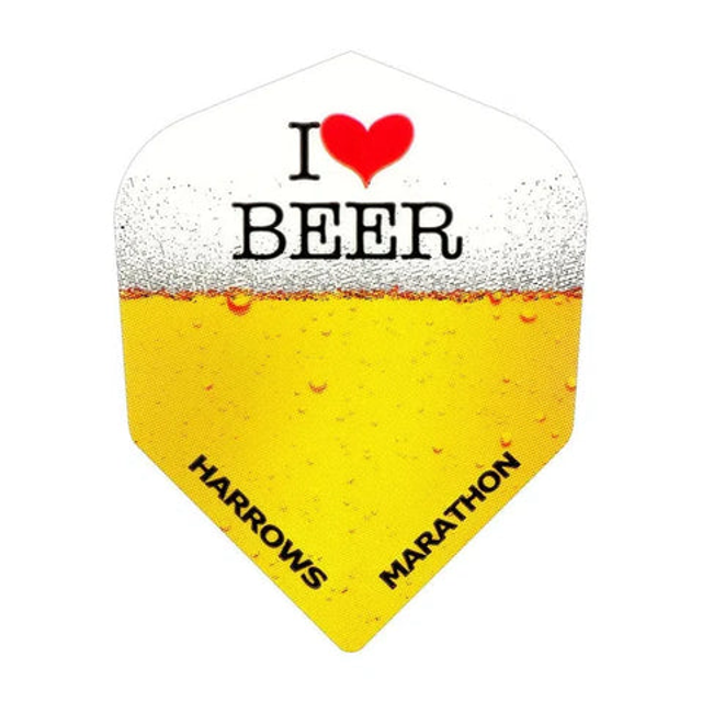 HARROWS MARATHON I LOVE BEER DART FLIGHTS