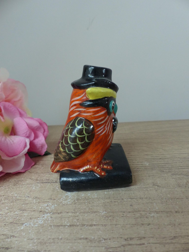 Hibou Intello Vintage - Figurine Oiseau sur Livre, Déco Bureau Bibliothèque - Cadeau Original pour Professeur Enseignant - Cadeau Scolaire