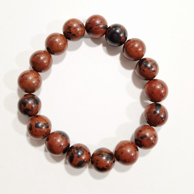 Mahogany Obsidian beaded bracelet