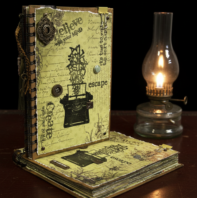 Typewriter themed notebook - AD06