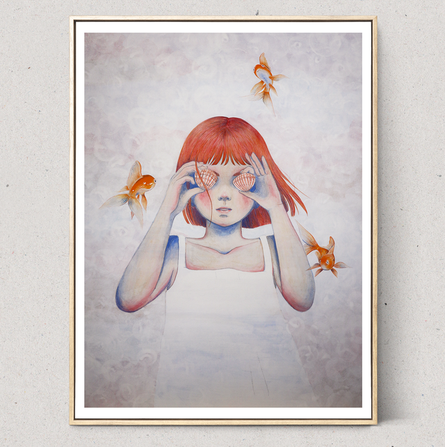 Au temps des coquillages - Impression fine art