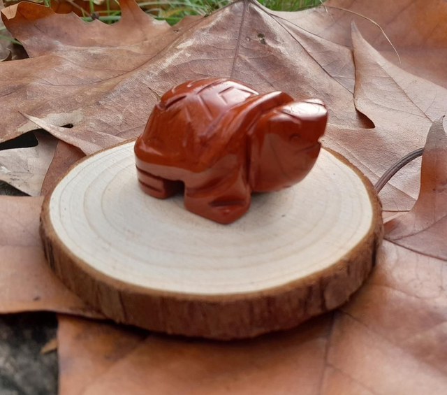 Tortue JASPE ROUGE 5 cm