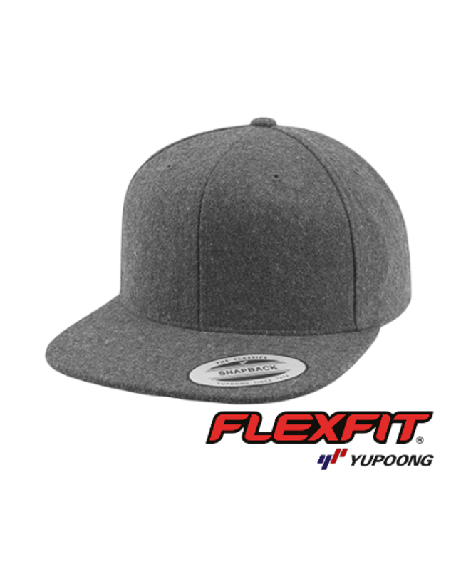 🧢 CASQUETTE FLEXFIT SNAPBACK MELTON WOOL CUSTOM 3D COMPRIS*