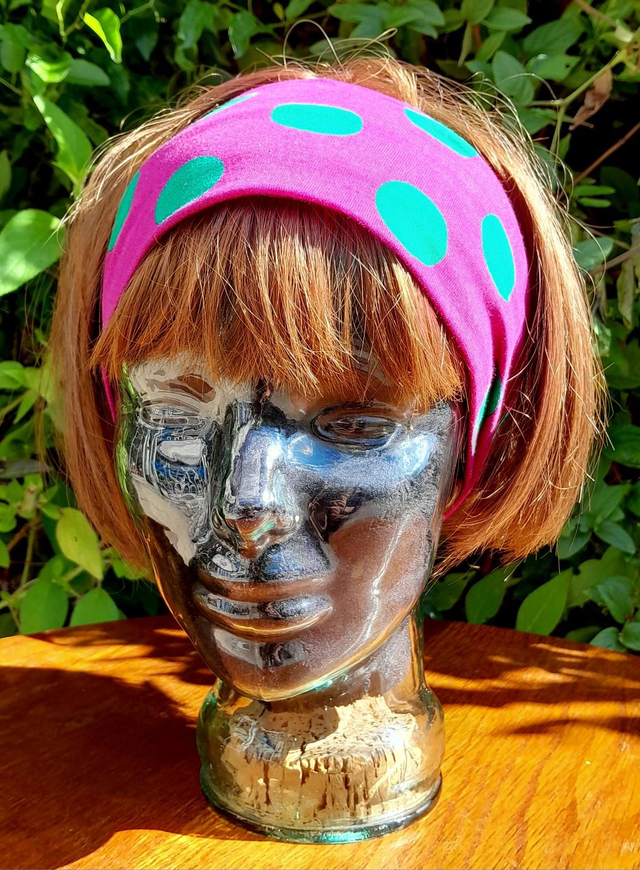 Bandeau jersey coton à pois M