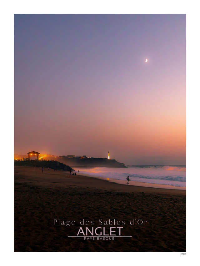 Poster Anglet 30x40 – Sables d’Or | Décoration murale Pays Basque