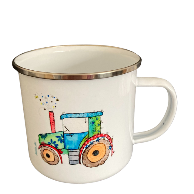 Emailletasse "Traktor"