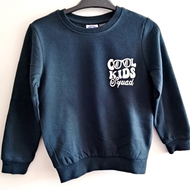 Boys Cool Kids Squad Navy Jumper - Boys Sweatshirt - Boys Sweater - Age 4-6 Years (Height 110-116)