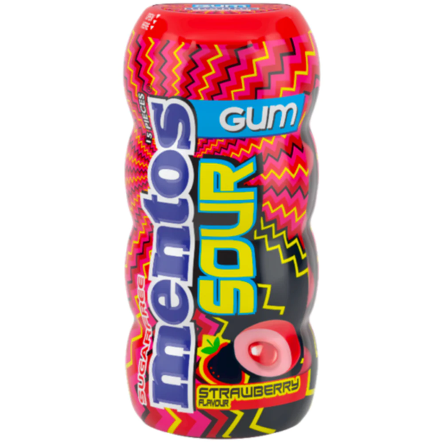 Mentos Sour Strawberry Gum (30g)