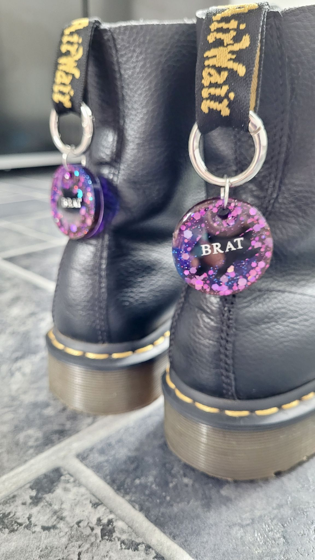 Boot Charms - BRAT - Purple Glitter Charms