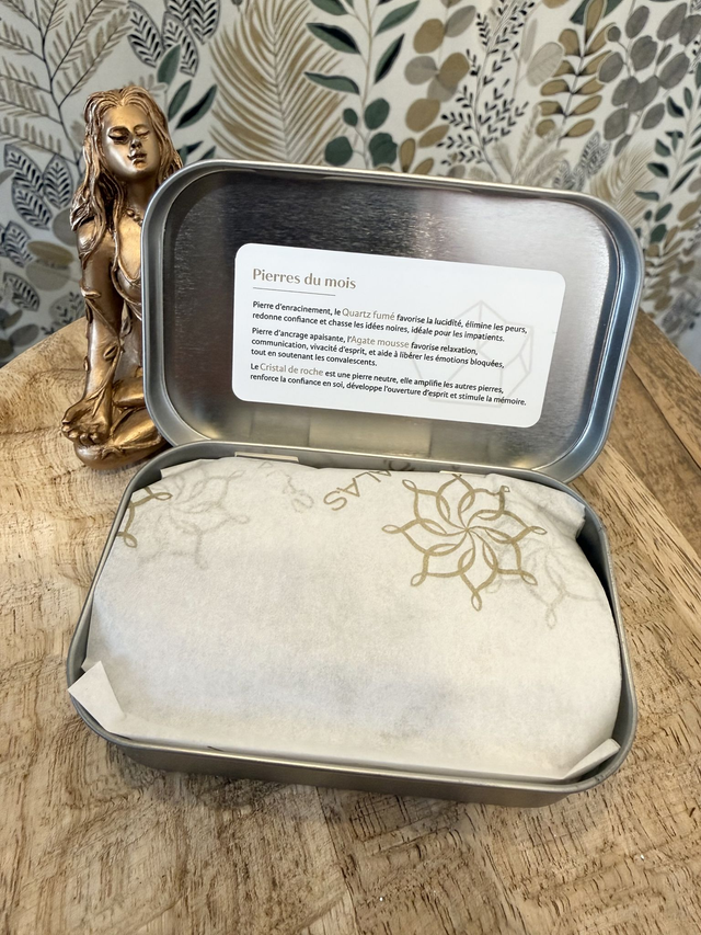 Box Astro Balance - Quartz fumé, agate mousse, cristal de roche