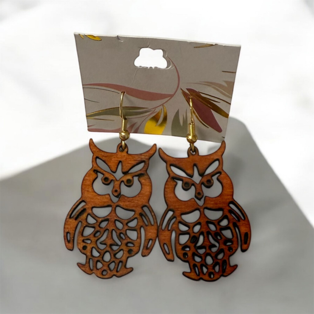 Boucles d'oreilles bois 100% création artisanale