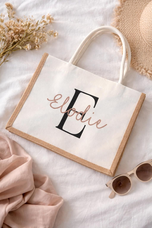 Sac avec prénom – cabas personnalisé pour femme, maman, copine ou mamie