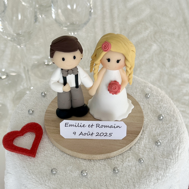 Figurines personnalisables pour pièce montée de mariage