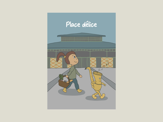 Magnet &quot; Place délice &quot;