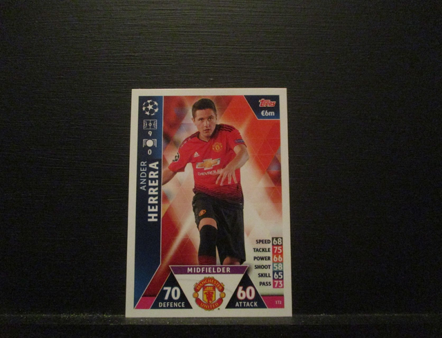 Ander Herrera - UEFA Champions League Match Attax 2018/19 Original Trading Card #172