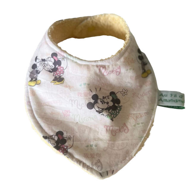 Bavoir bandana - éponge jaune