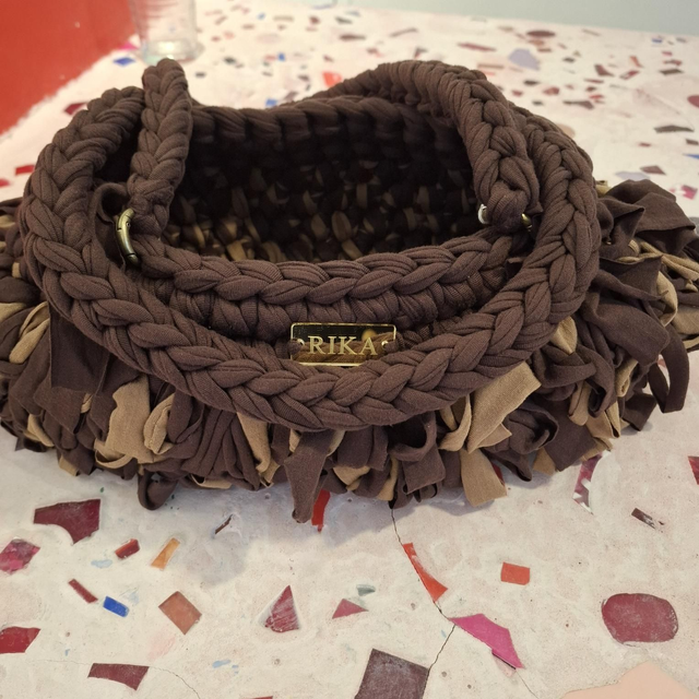 Rik-42 sac franges marron