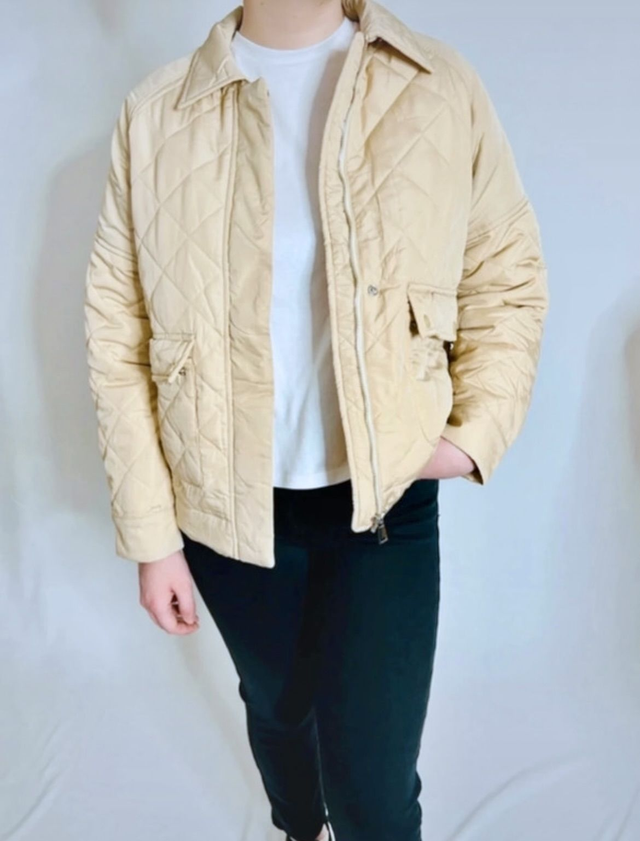 Blouson Matelassé Beige Ludo