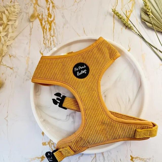Pet Pooch Boutique - Mustard Yellow Harness