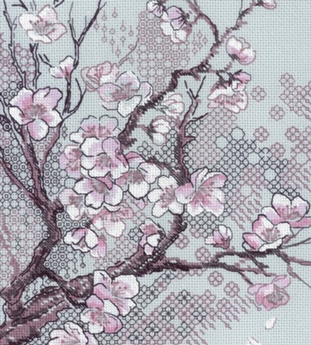 RIOLIS White Gladioli Blackwork Counted Cross Stitch Kit