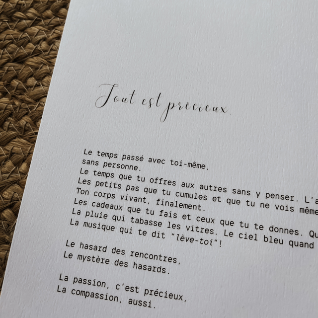 Tout est précieux ✨