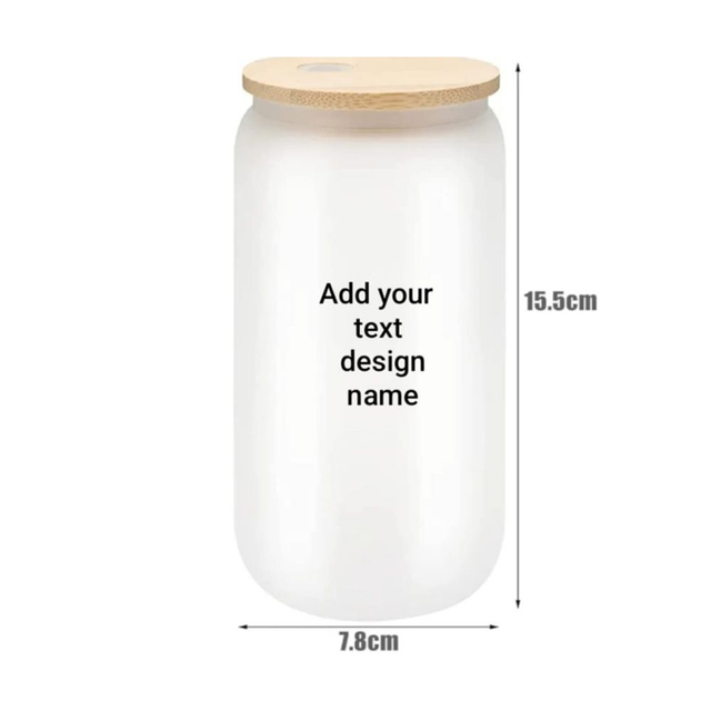 Personalised frosted glass tumbler 