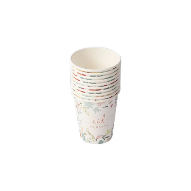 Eid Cups - Flower design - Pack of 10