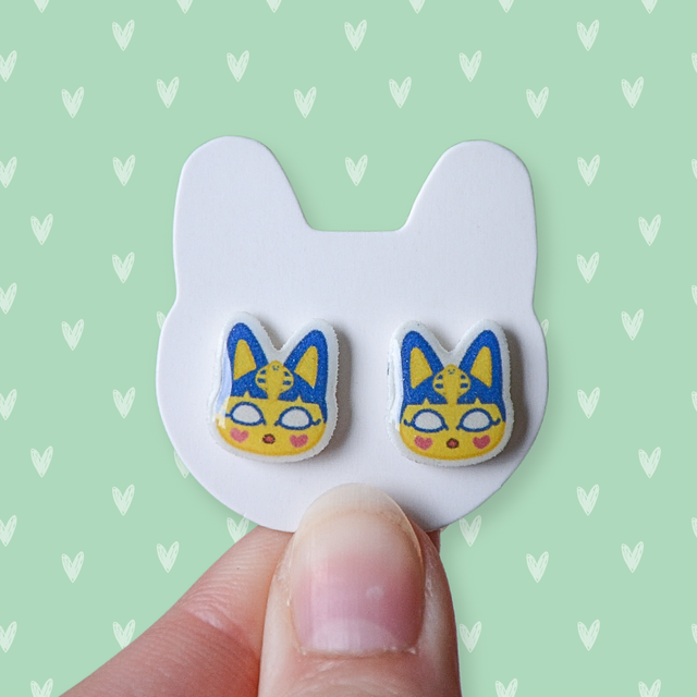 Halloween Ankha stud earrings