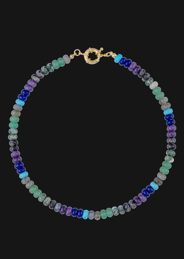 Deep Blue Bon Bon Bead Necklace 