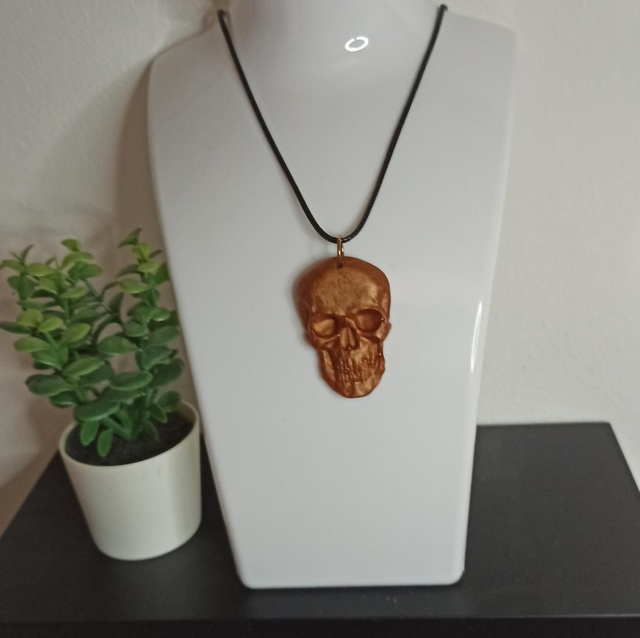 Grand pendentif SKULL bronze 
