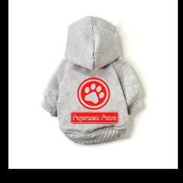 Pupreme Paws hoodie grey