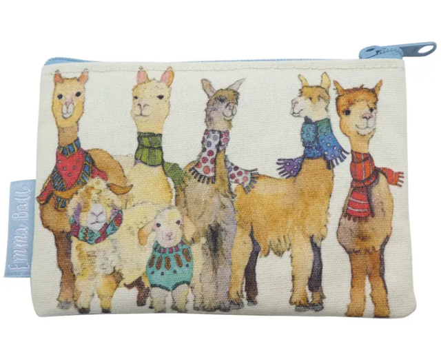Zipped Purse - Alpaca and Friends