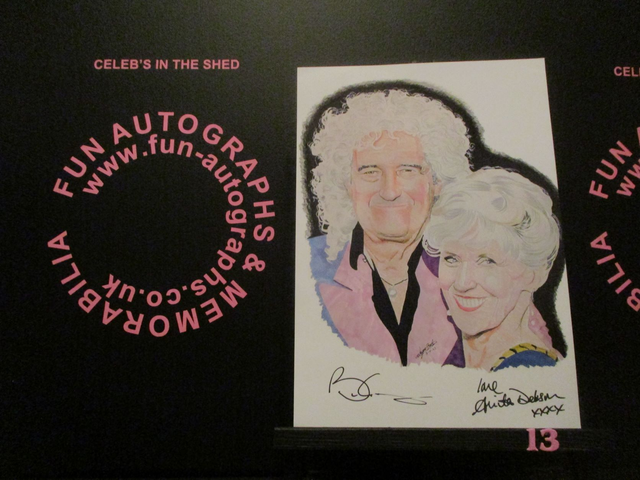 Brian May &amp; Anita Dobson Limited Edition Signed A4 Portrait Drawing Print (13)