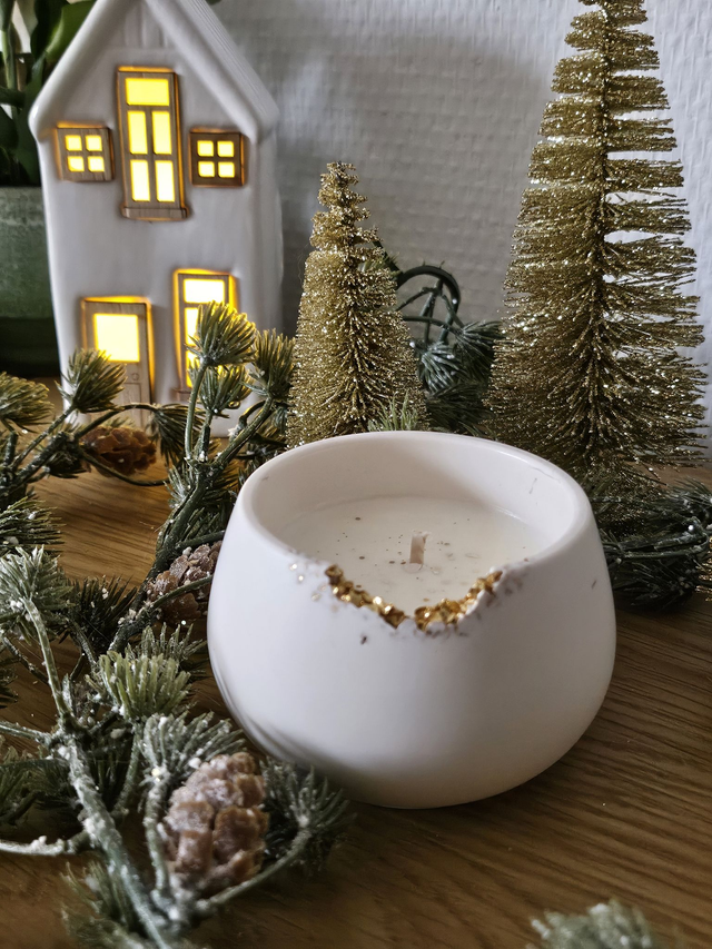 Bougie &quot;Bulle&quot; et dorure