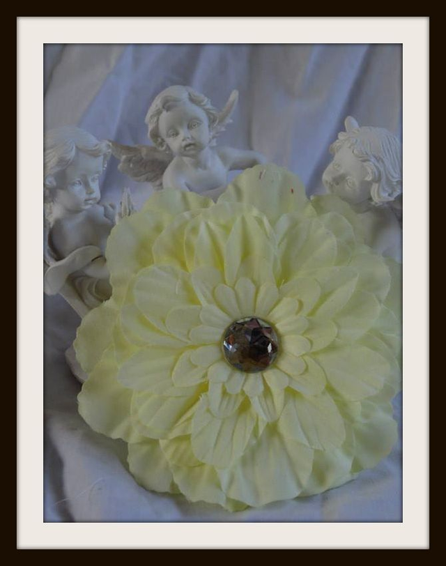 BARRETTE BÉBÉ/FILLE. PÉTUNIA cjaune