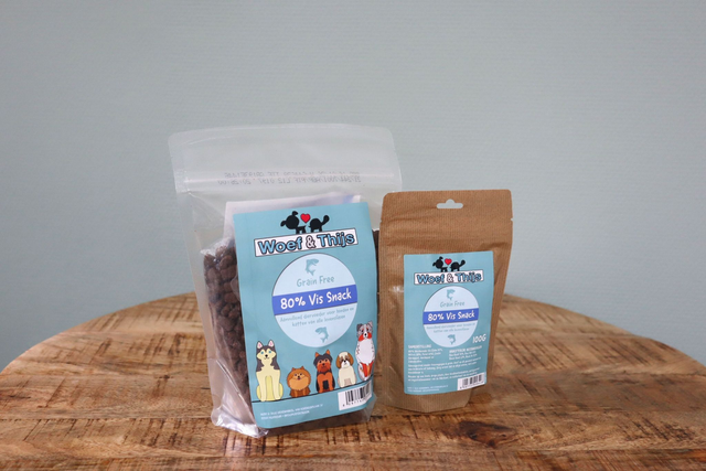 Graanvrij vissnack beloningssnack 100gr en 500gr