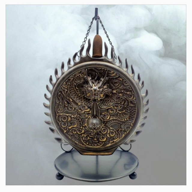 "Dragon suspendu" - Porte-encens Backflow 24 cm