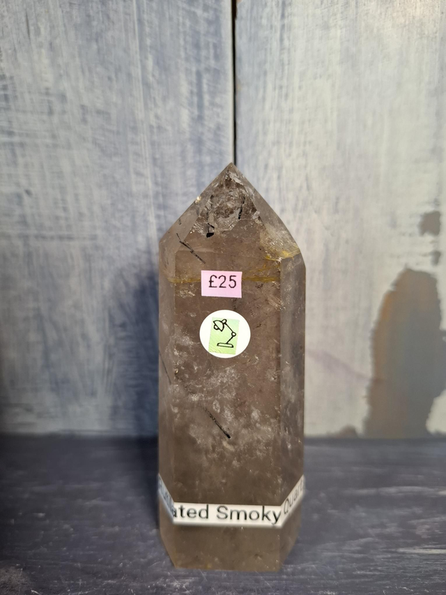 Rutilated Smoky Quartz Tower 