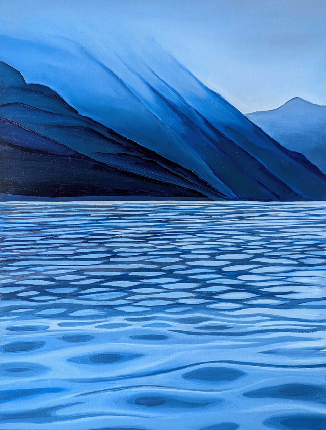 Lake Garda Blues - Original oil painting