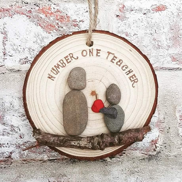 Thank you teacher gift | Teacher log slice | Teacher plaque