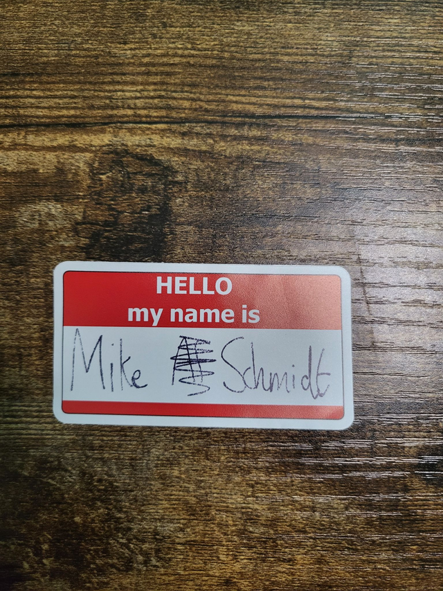 Mike Schmidt Nametag Sticker