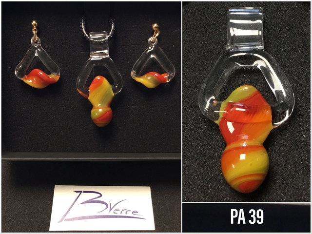 Parure pendentif boucles d’oreilles réf PA 039