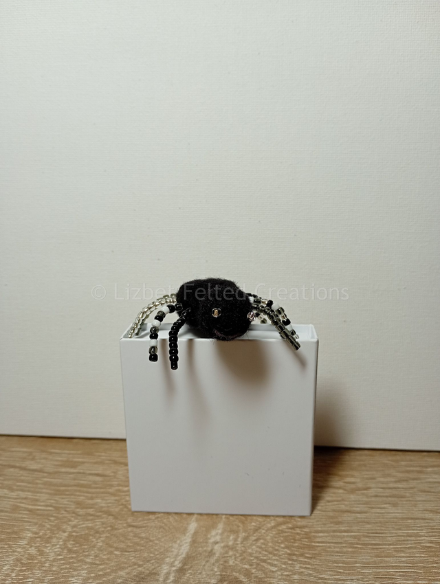 Spider decoration, felted spider