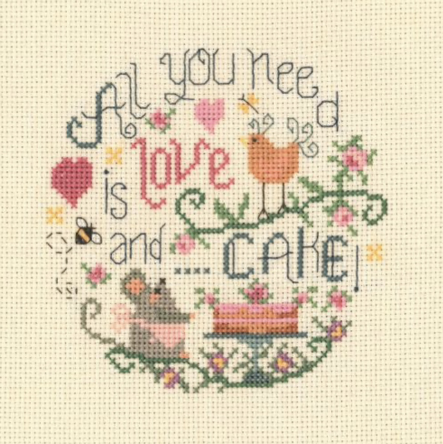 Folk Art – Love And Cake Designed by Gail Bussi CWOC