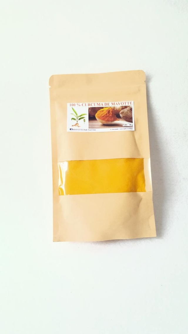 Poudre curcuma conditionné en sac kraft 100g 