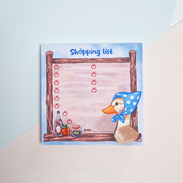 Notesik klejony Shopping List | ZWIERZĘTA